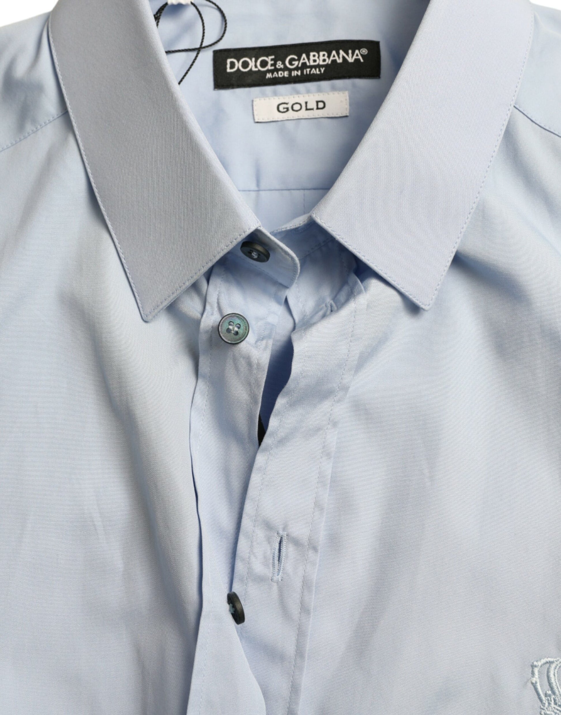 Blue polo shirt with collar