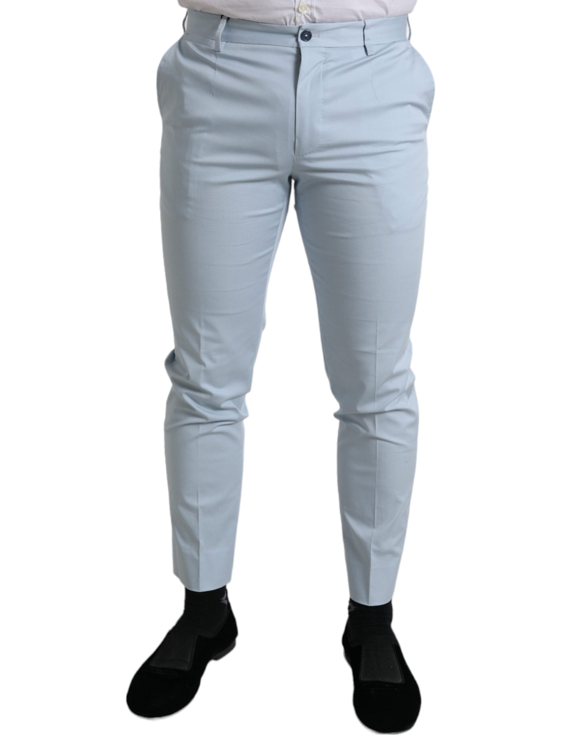 Pair of light blue chino pants