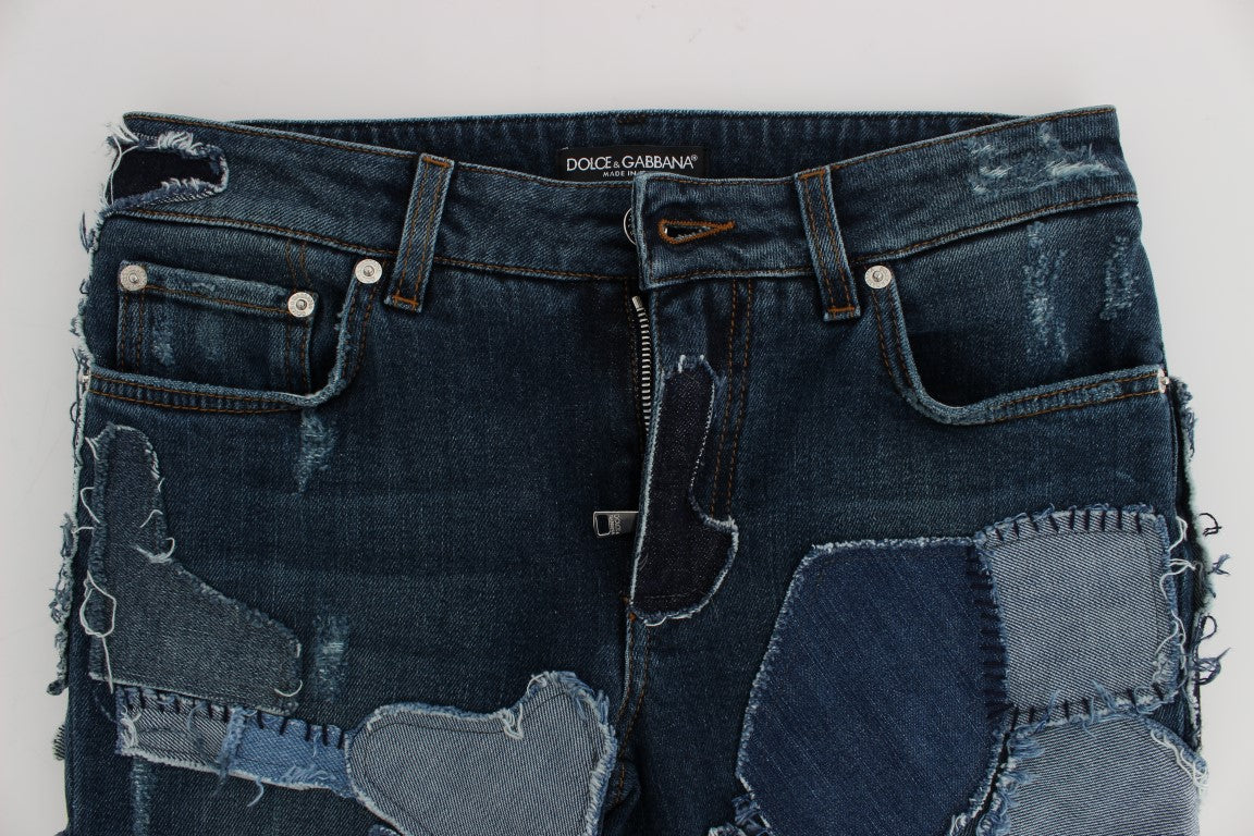 Pair of distressed denim shorts