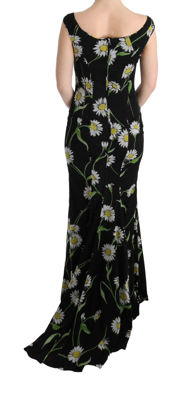 Black dress with floral pattern