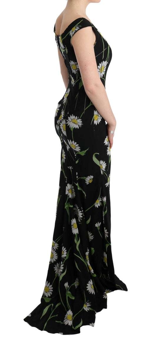 Long sleeve floral print dress with ruffled hem