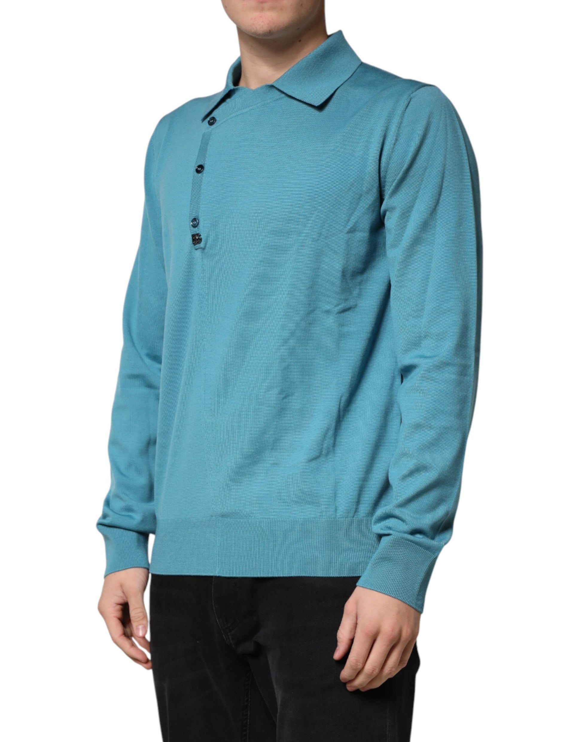 Man wearing blue sweater