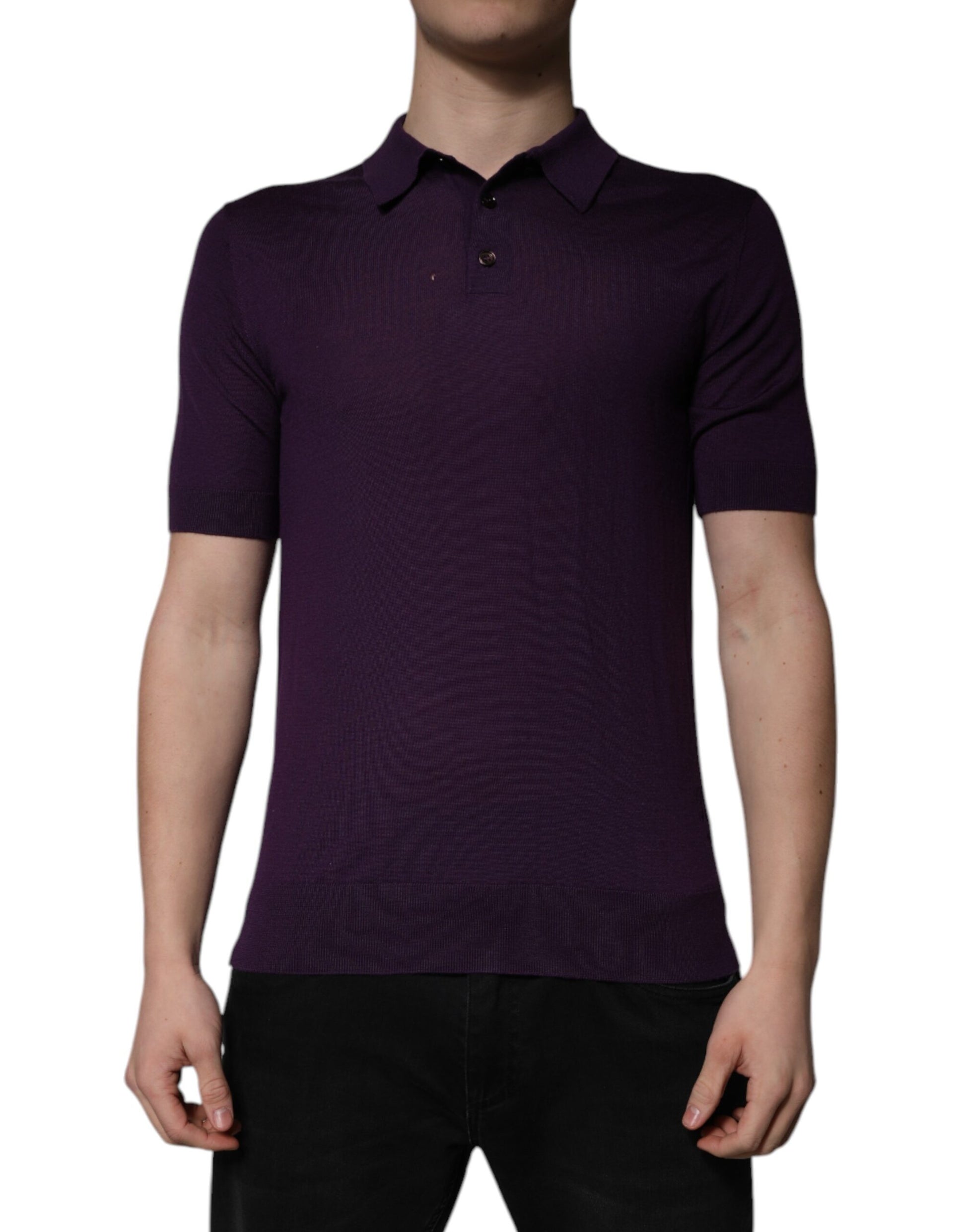 Purple polo shirt on mannequin