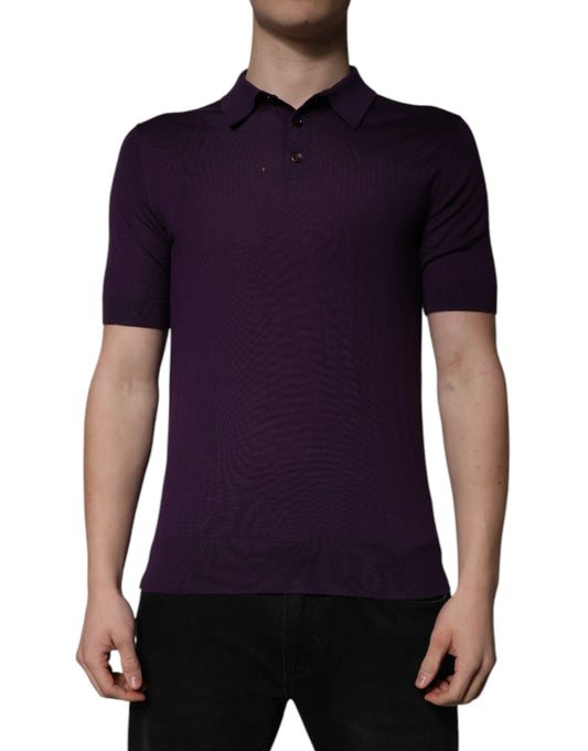 Purple polo shirt on mannequin