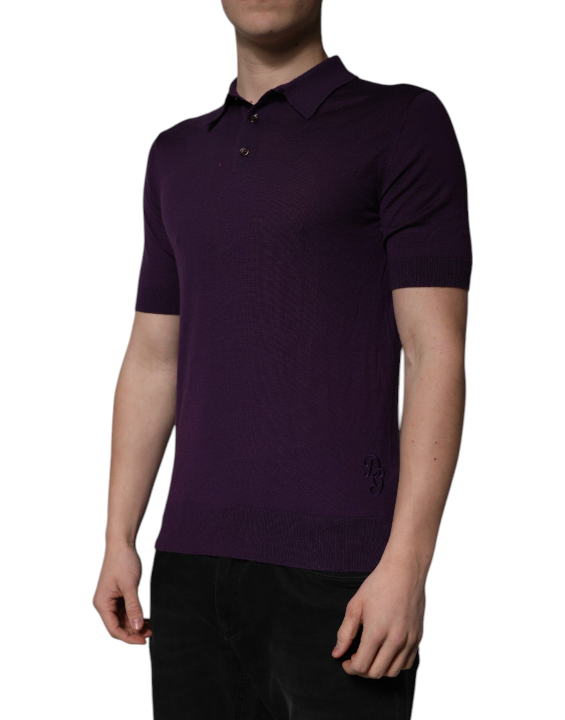 Purple polo shirt on mannequin