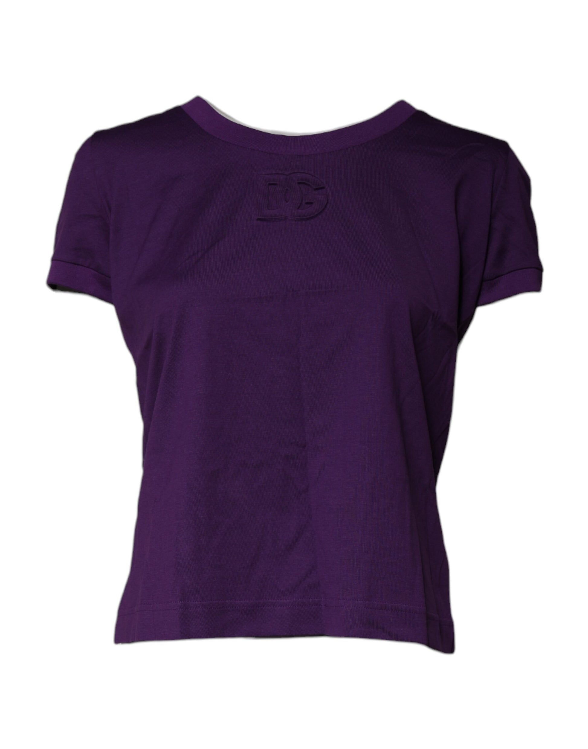 Purple short sleeve shirt on mannequin
