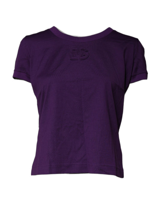 Purple short sleeve shirt on a mannequin