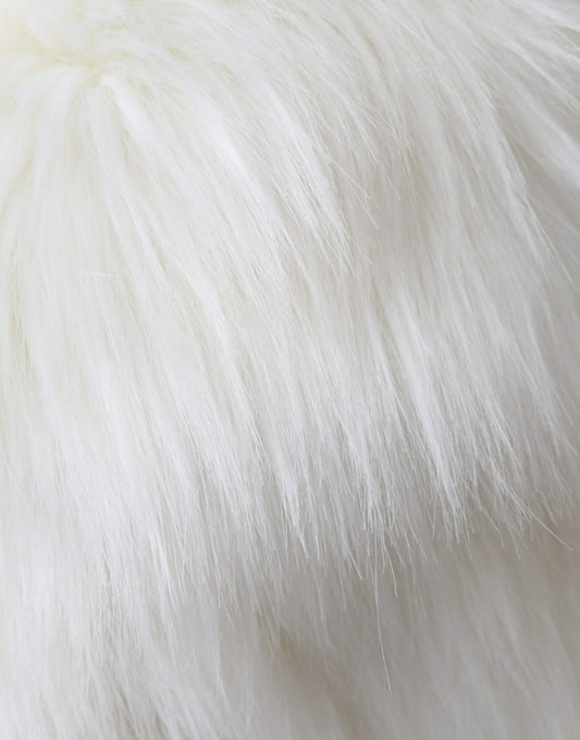 White fur on a coat