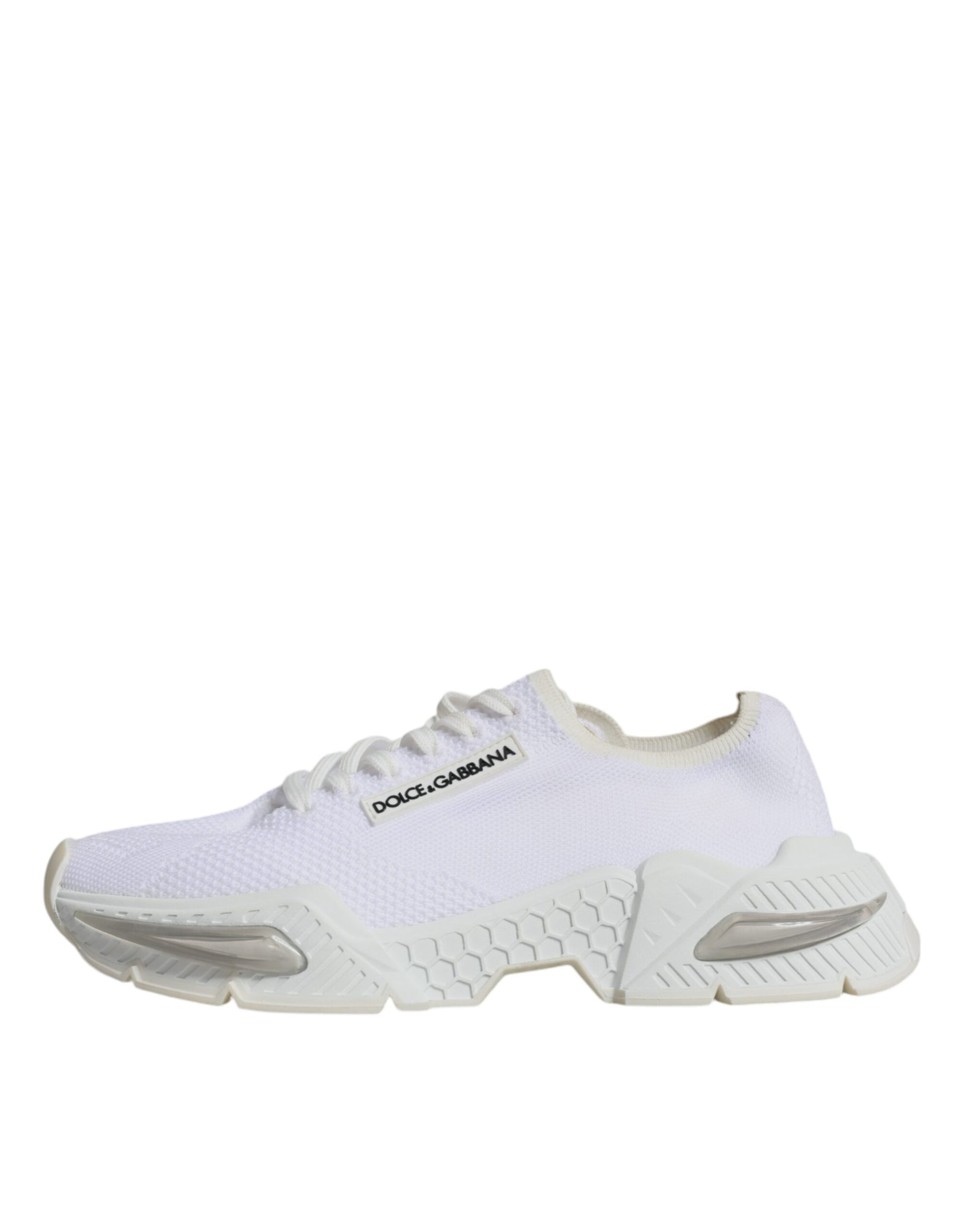 White sneakers with logo on side, laces and sole