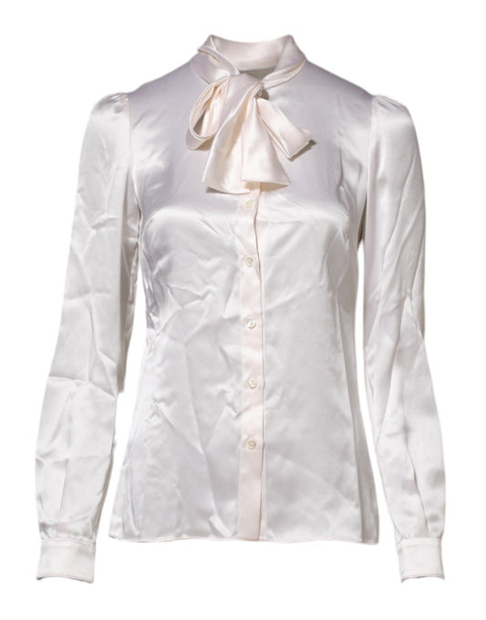 Pink shirt with bow tie detail