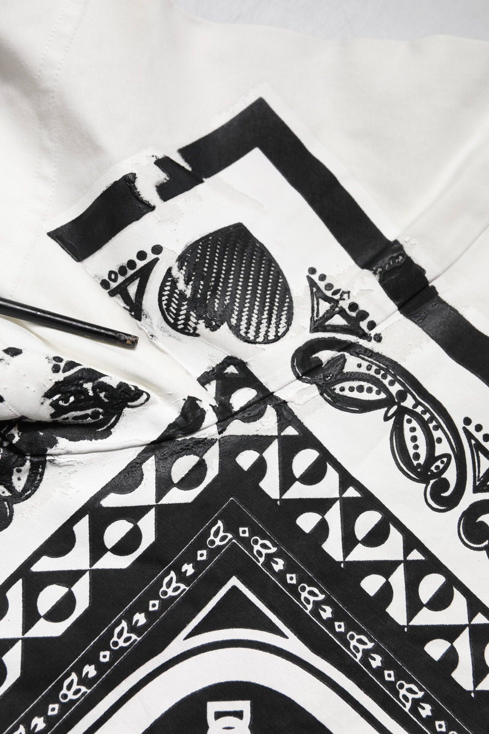 Black and white patterned fabric
