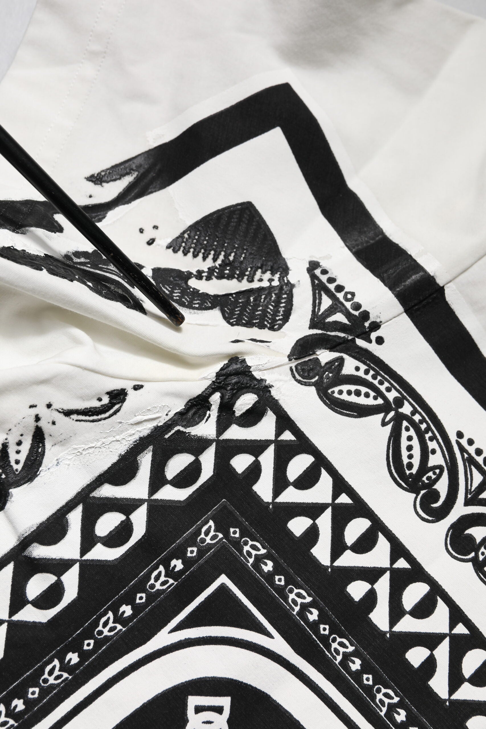 Black and white patterned fabric