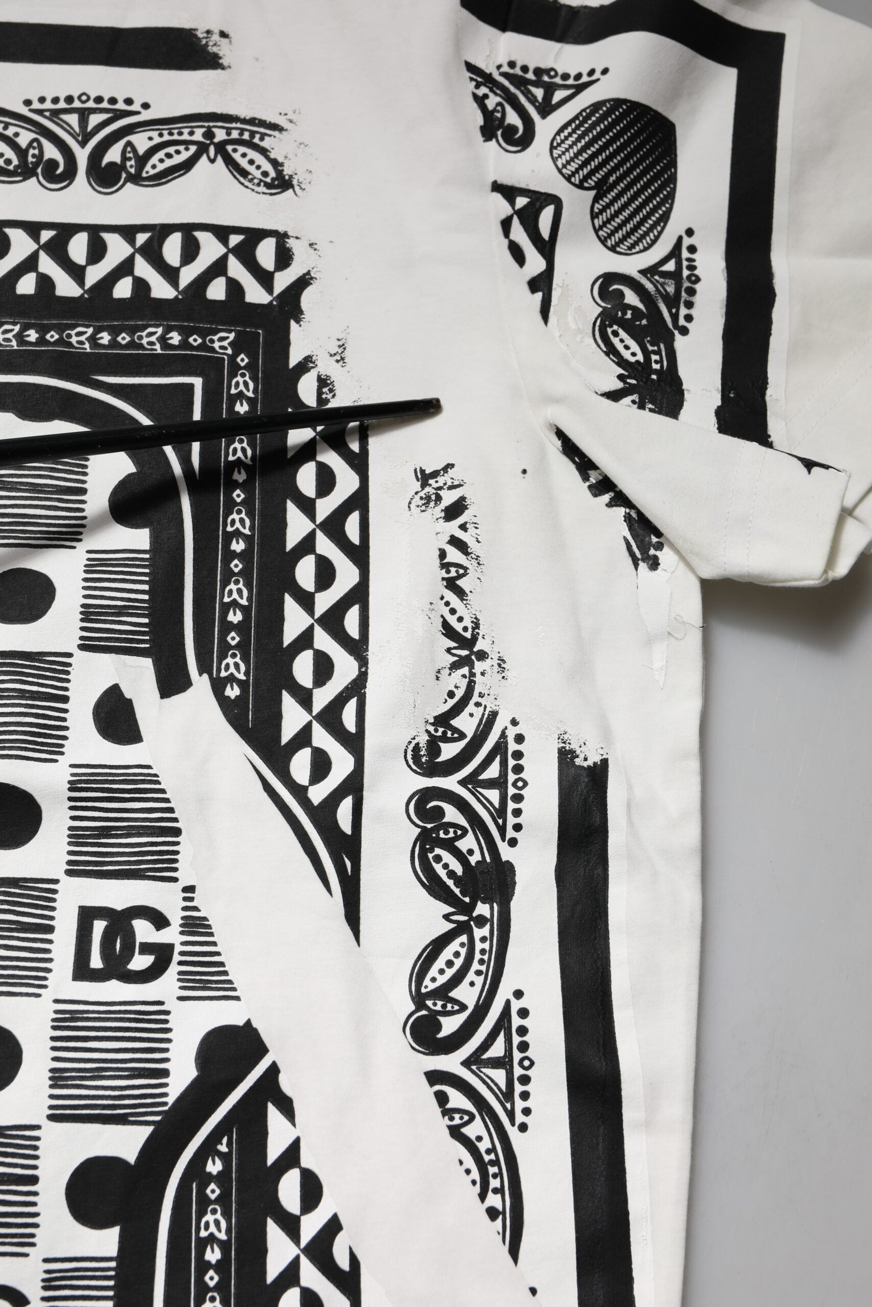 Black and white patterned fabric