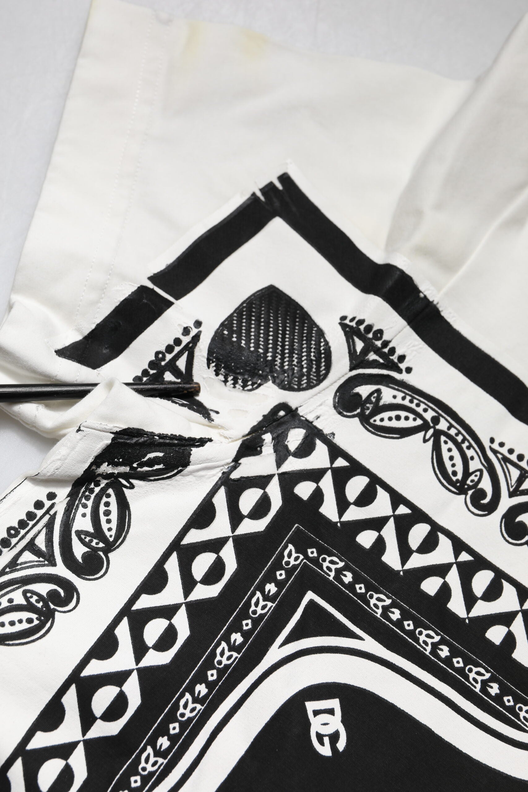 Black and white patterned fabric