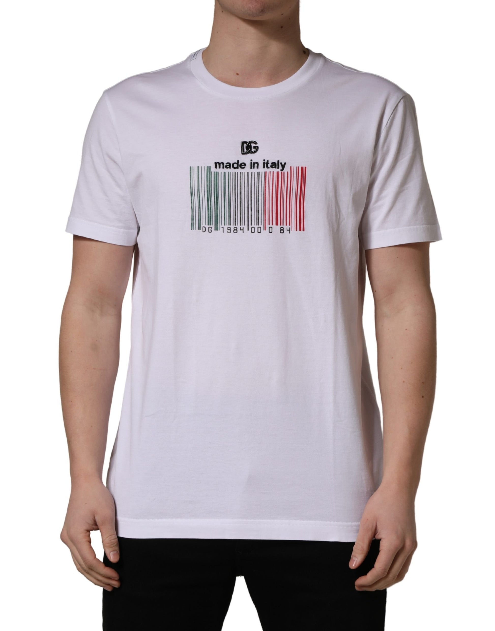 White t-shirt with graphic design