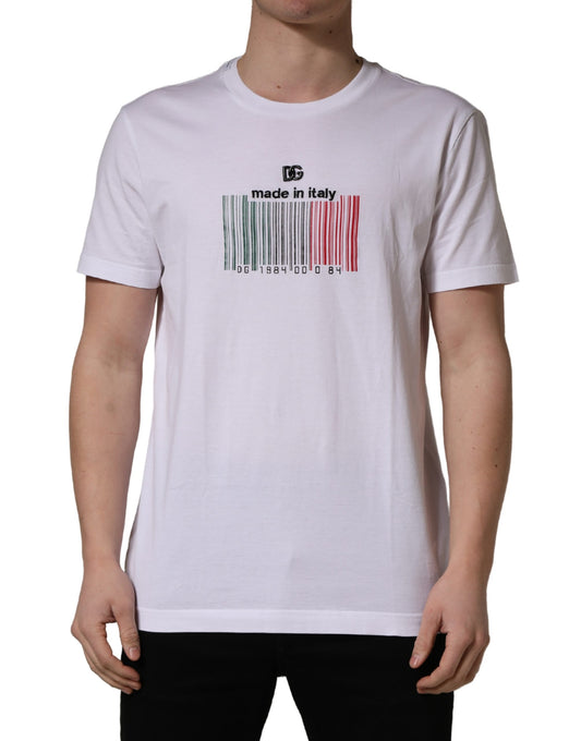 White t-shirt with graphic design
