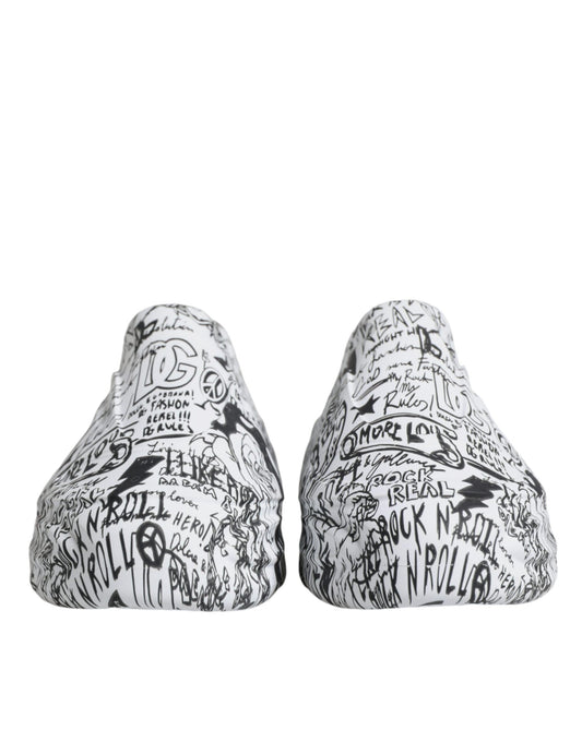 Pair of shoes with handwritten style text on them