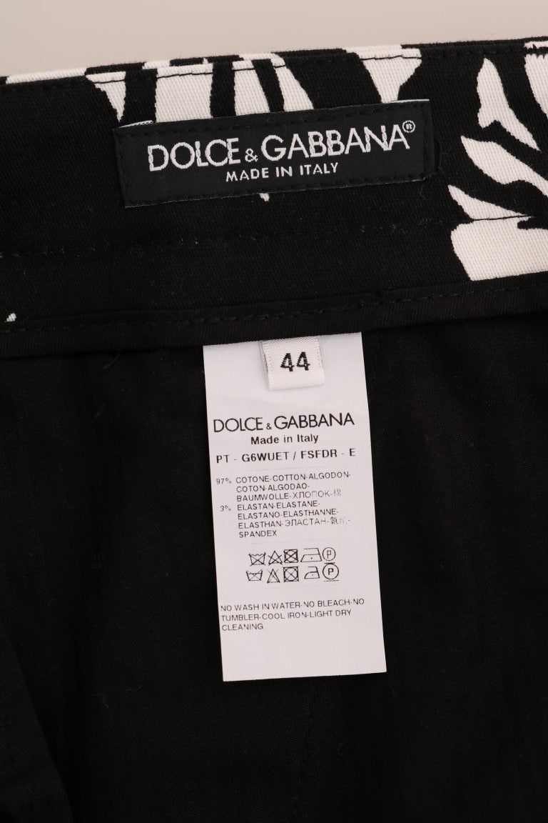 Black pants with white logo tag