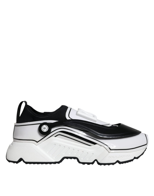 Black and white sneaker with laces