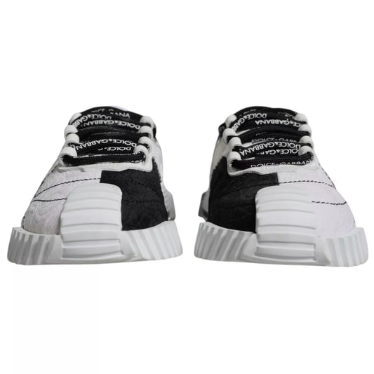 Pair of sneakers with white soles