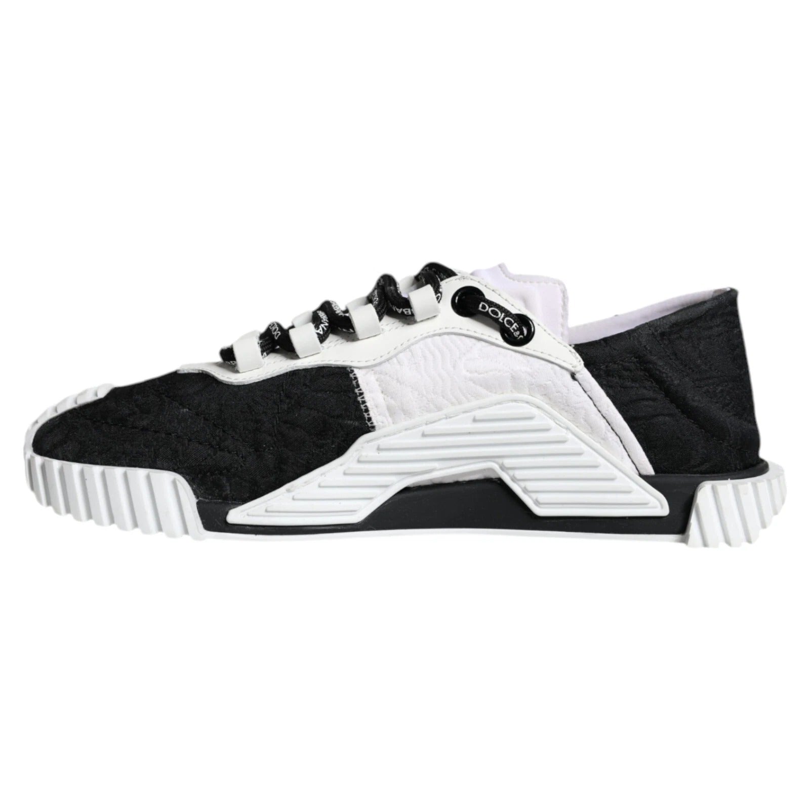 Pair of sneakers with white laces