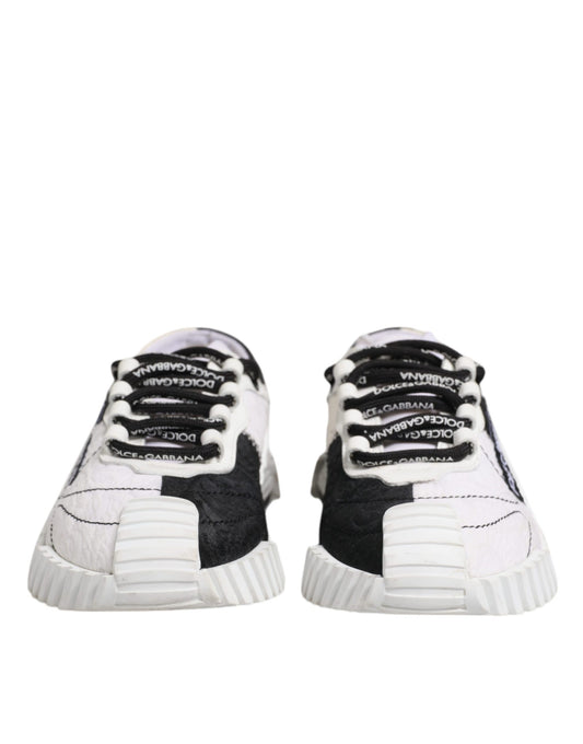 Pair of sneakers with white laces