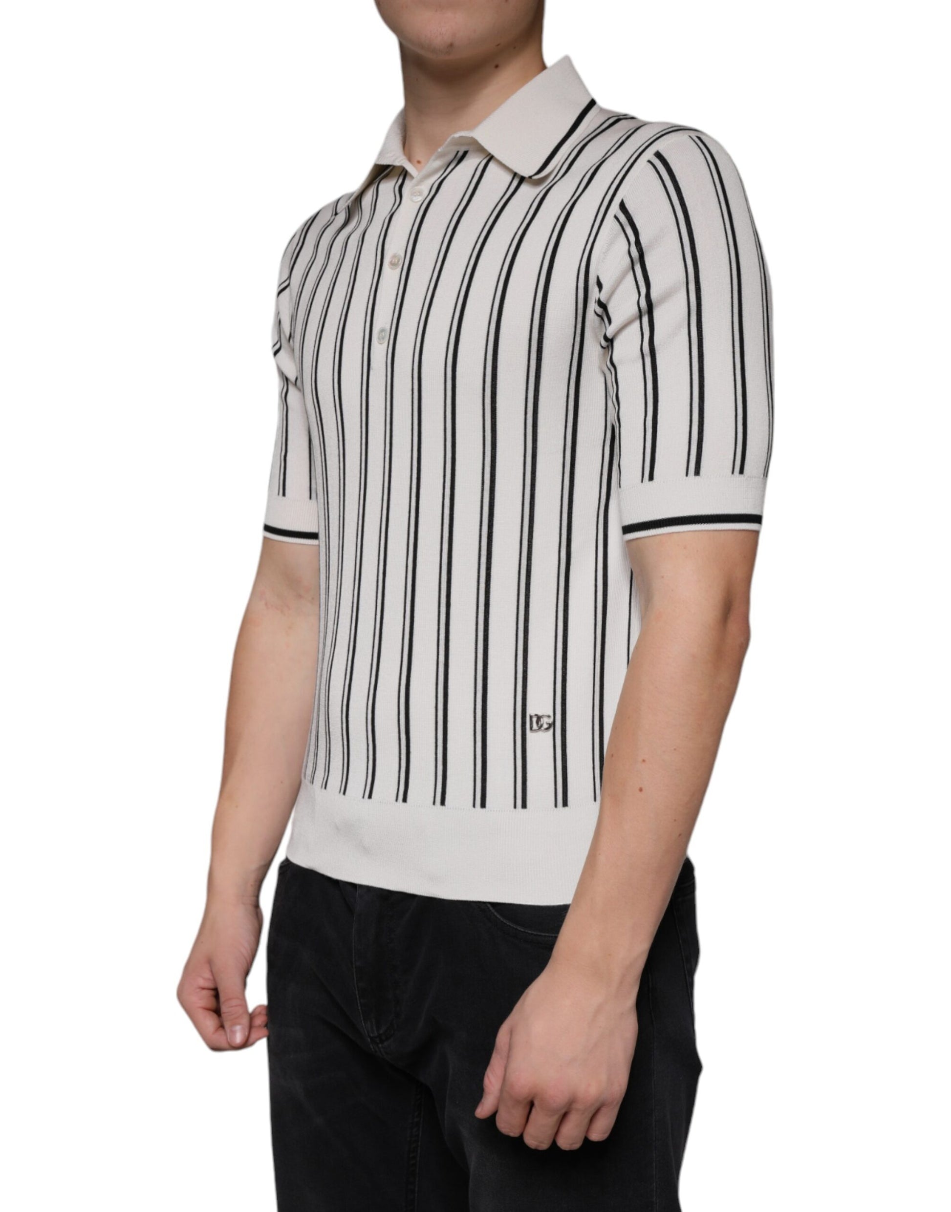 Men's striped polo shirt