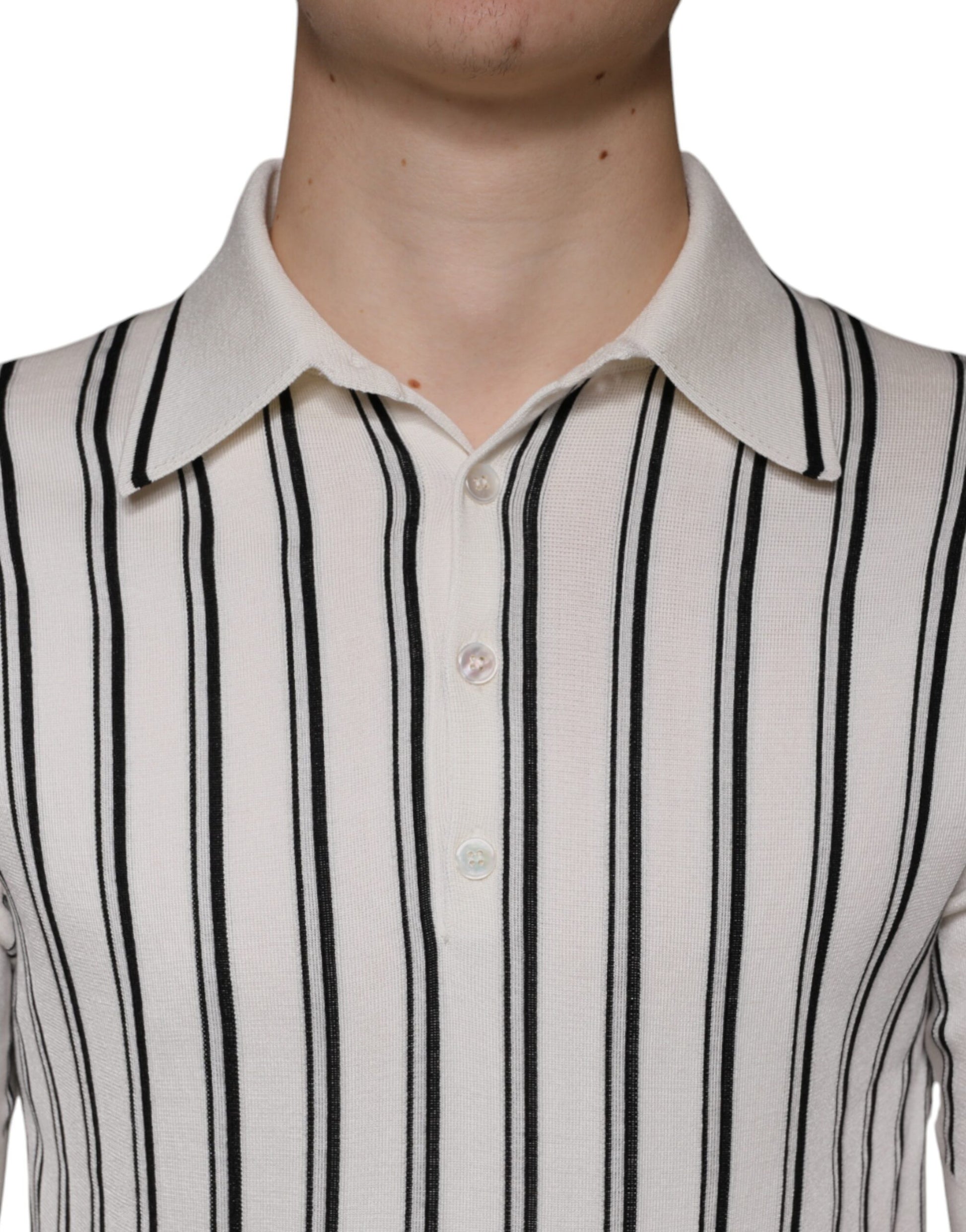 Man wearing striped shirt
