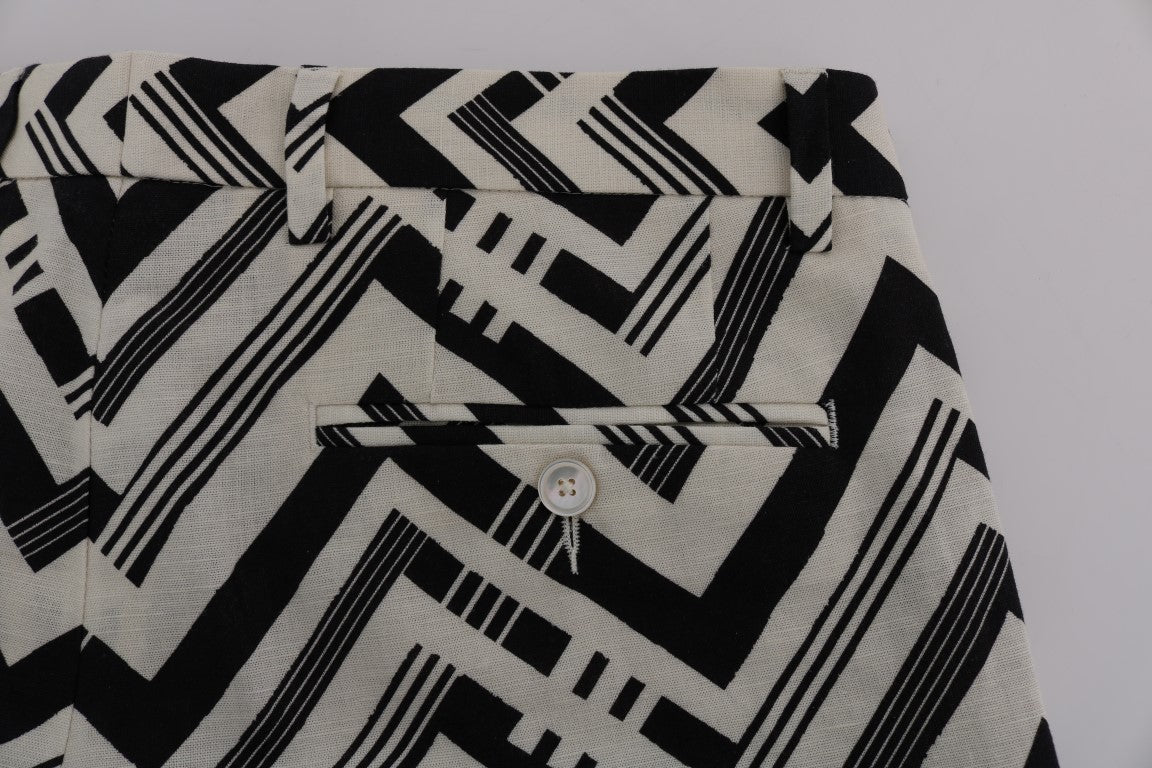 Black and white patterned shorts