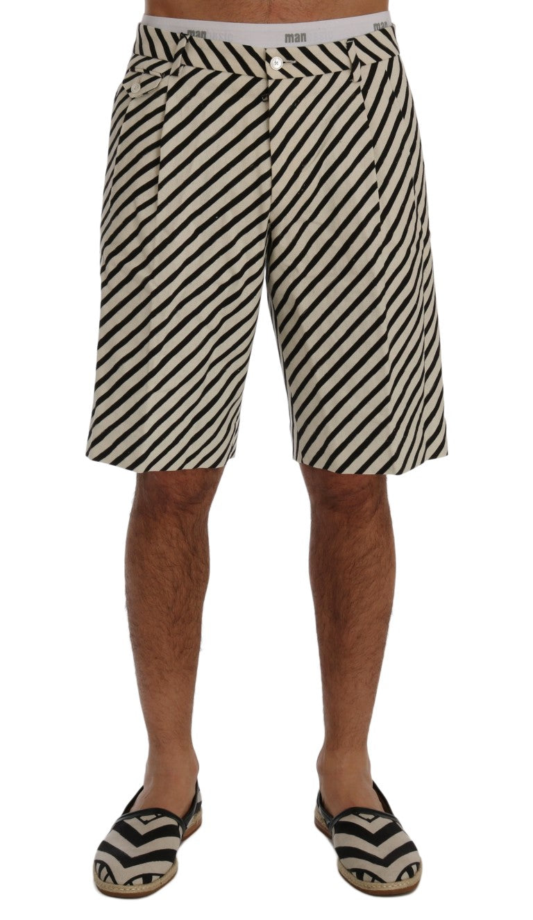 Men's shorts with white and black pattern