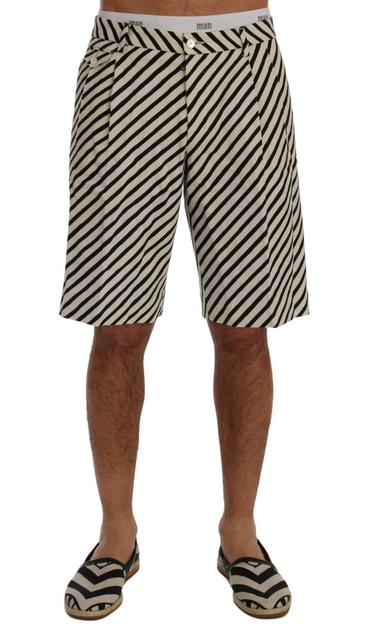 Men's shorts with white and black pattern