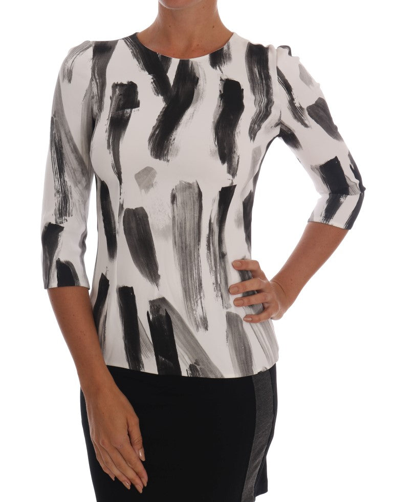Black and white striped top