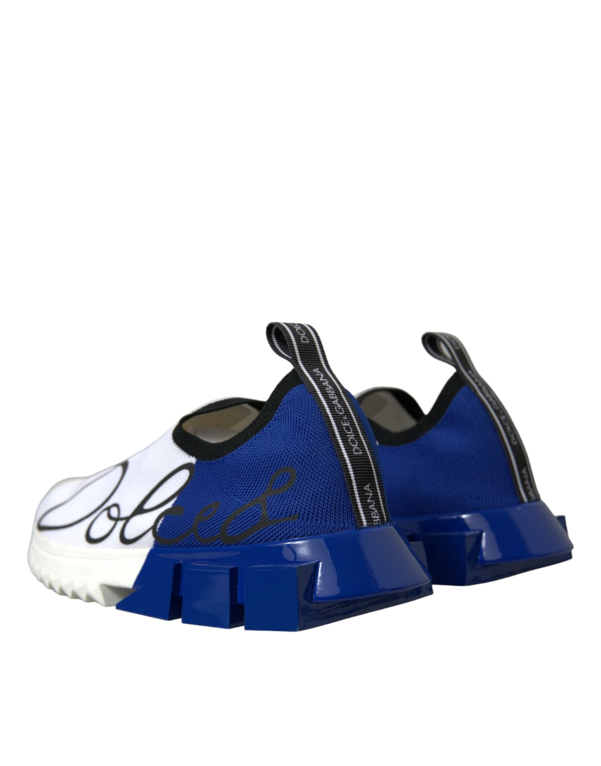 Blue and white baby shoe with velcro straps