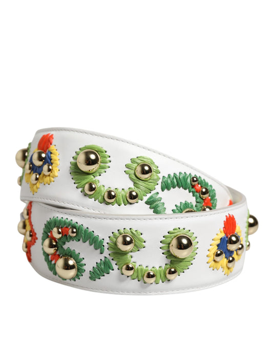 Decorative belt with colorful embroidery and beads