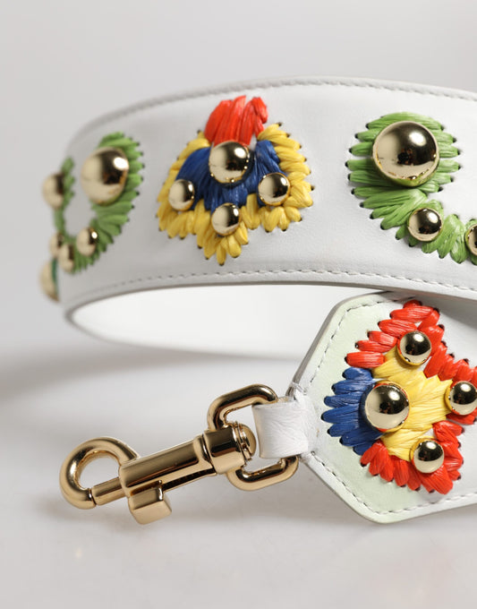 Decorative belt with colorful embroidery and gold accents