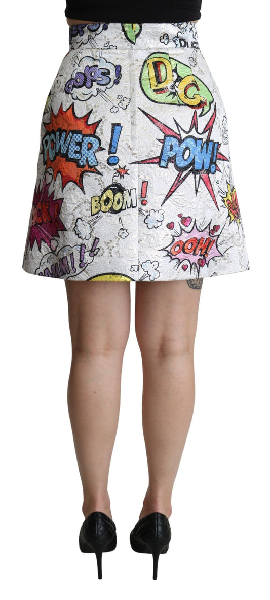 Skirt with comic book print