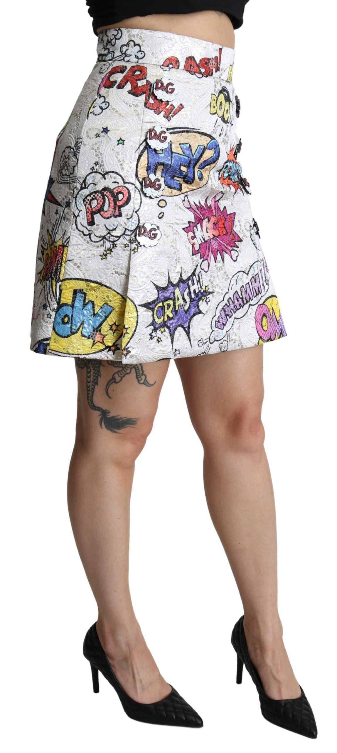 Skirt with comic book design