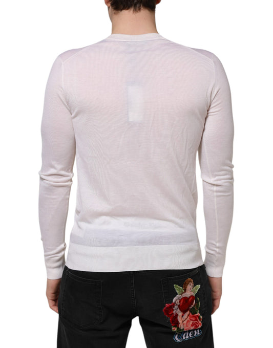 Long sleeve sweater with a floral design on back
