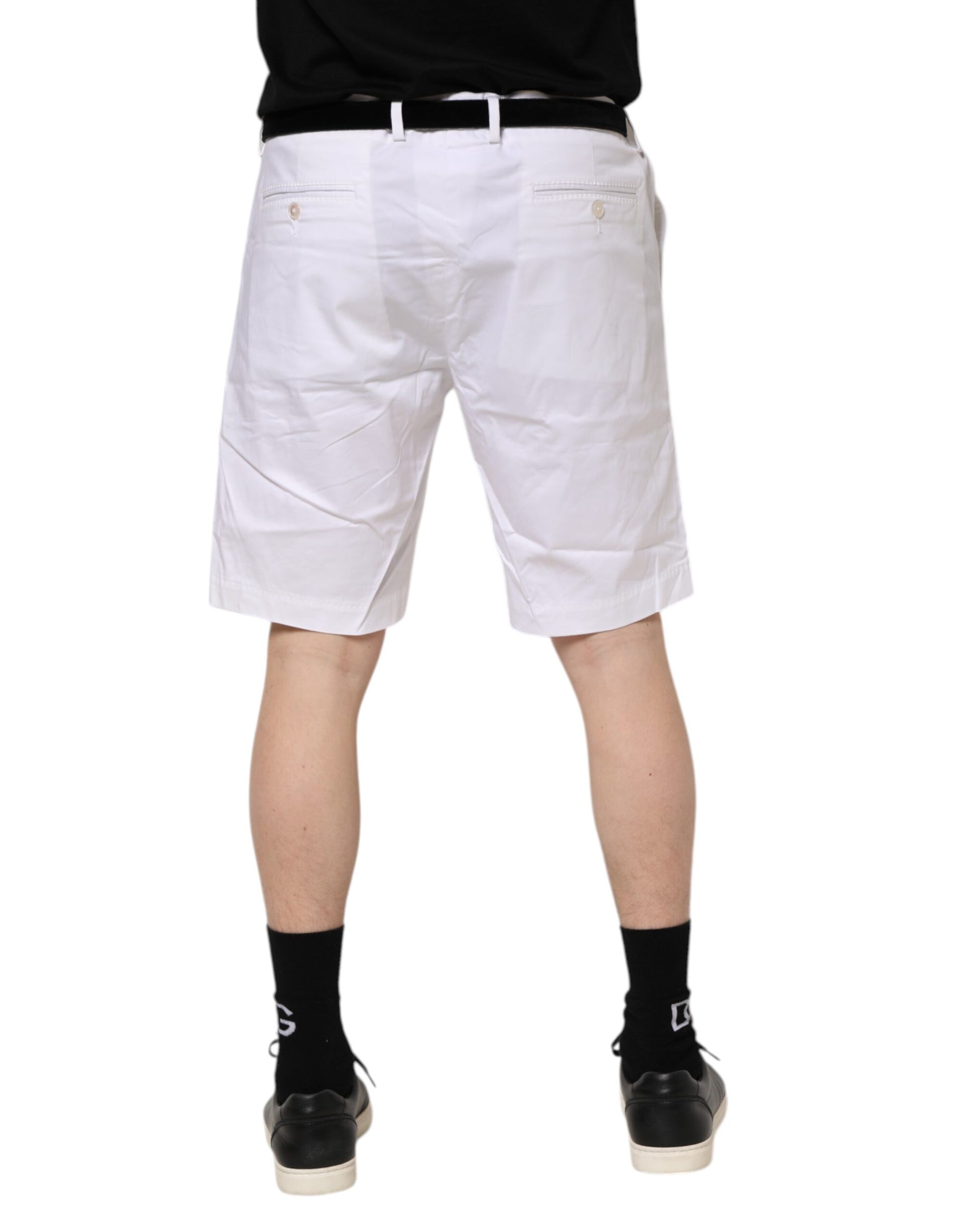 Pair of white shorts on a mannequin