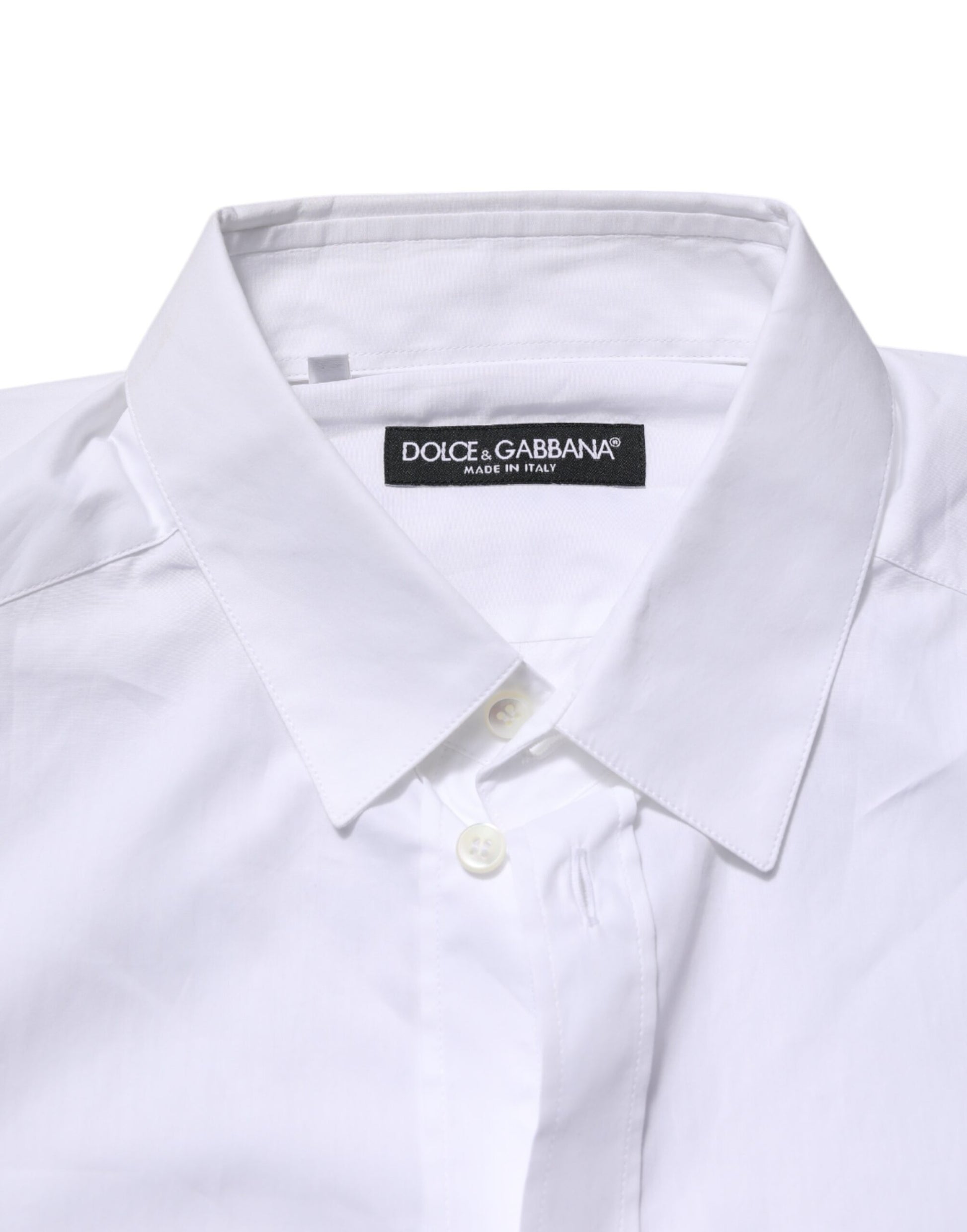 A white collared long sleeve dress shirt from Dolce & Gabbana