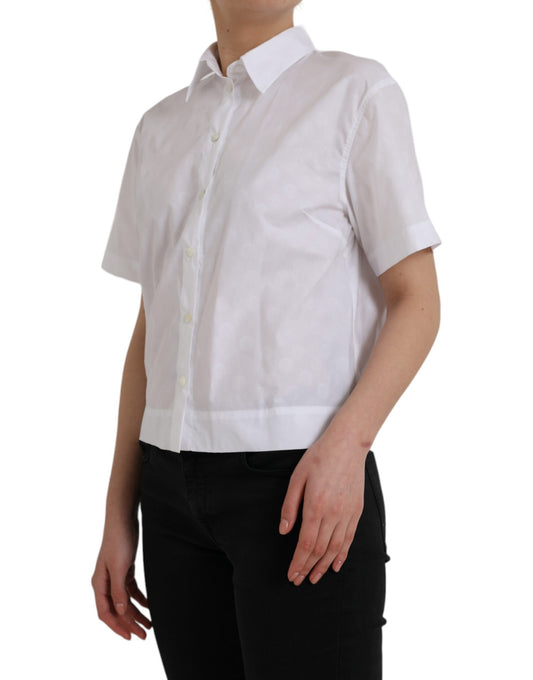 White short sleeve shirt on a person
