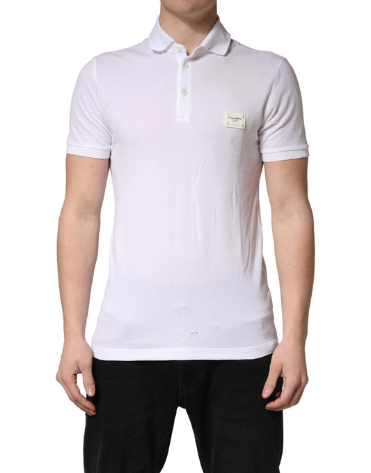 Men's short sleeve polo shirt in white