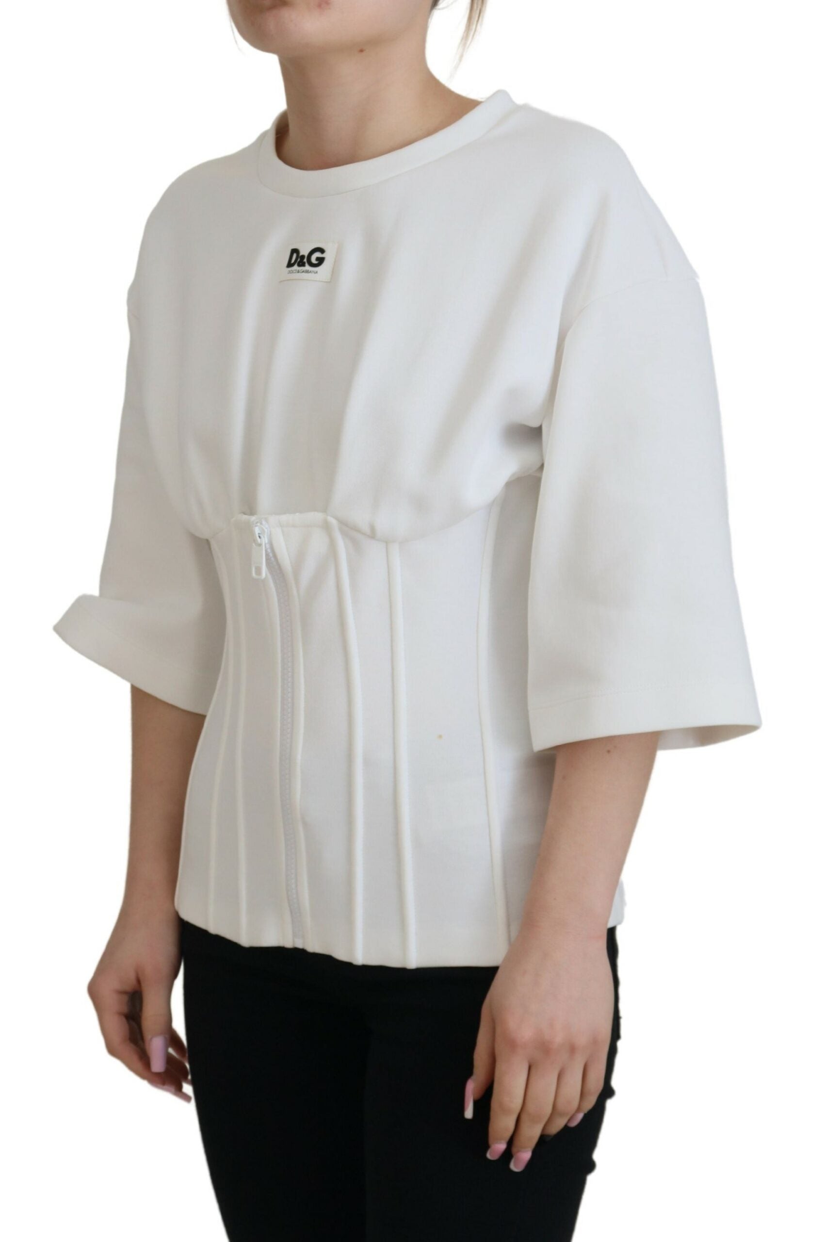 White shirt with puffy sleeves