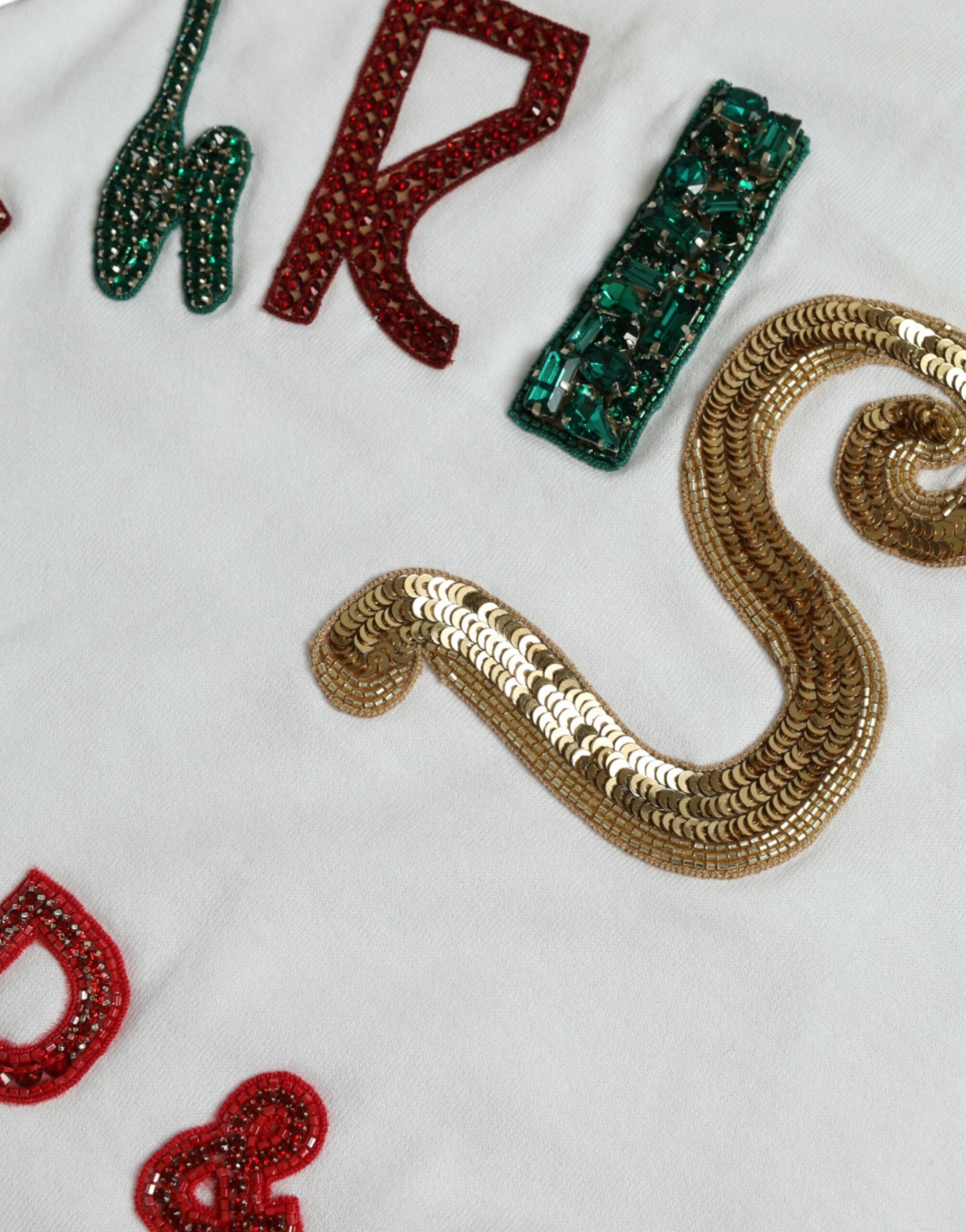 Christmas sweater with sequins and glitter