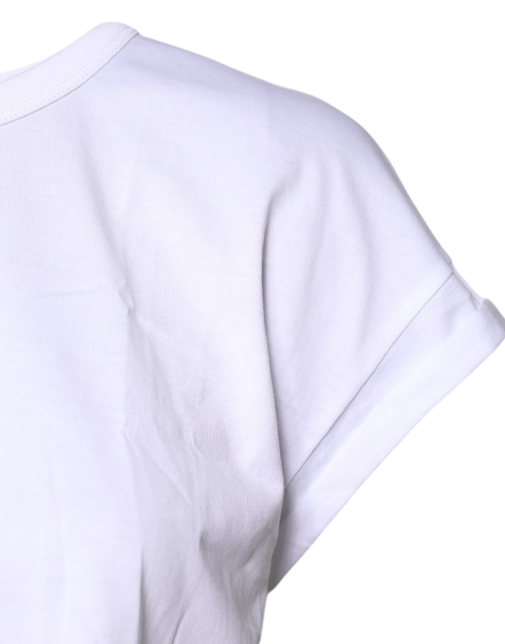 White short sleeved shirt on hanger