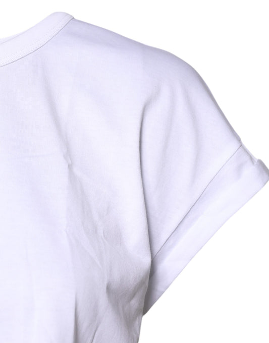 White short sleeved shirt on hanger