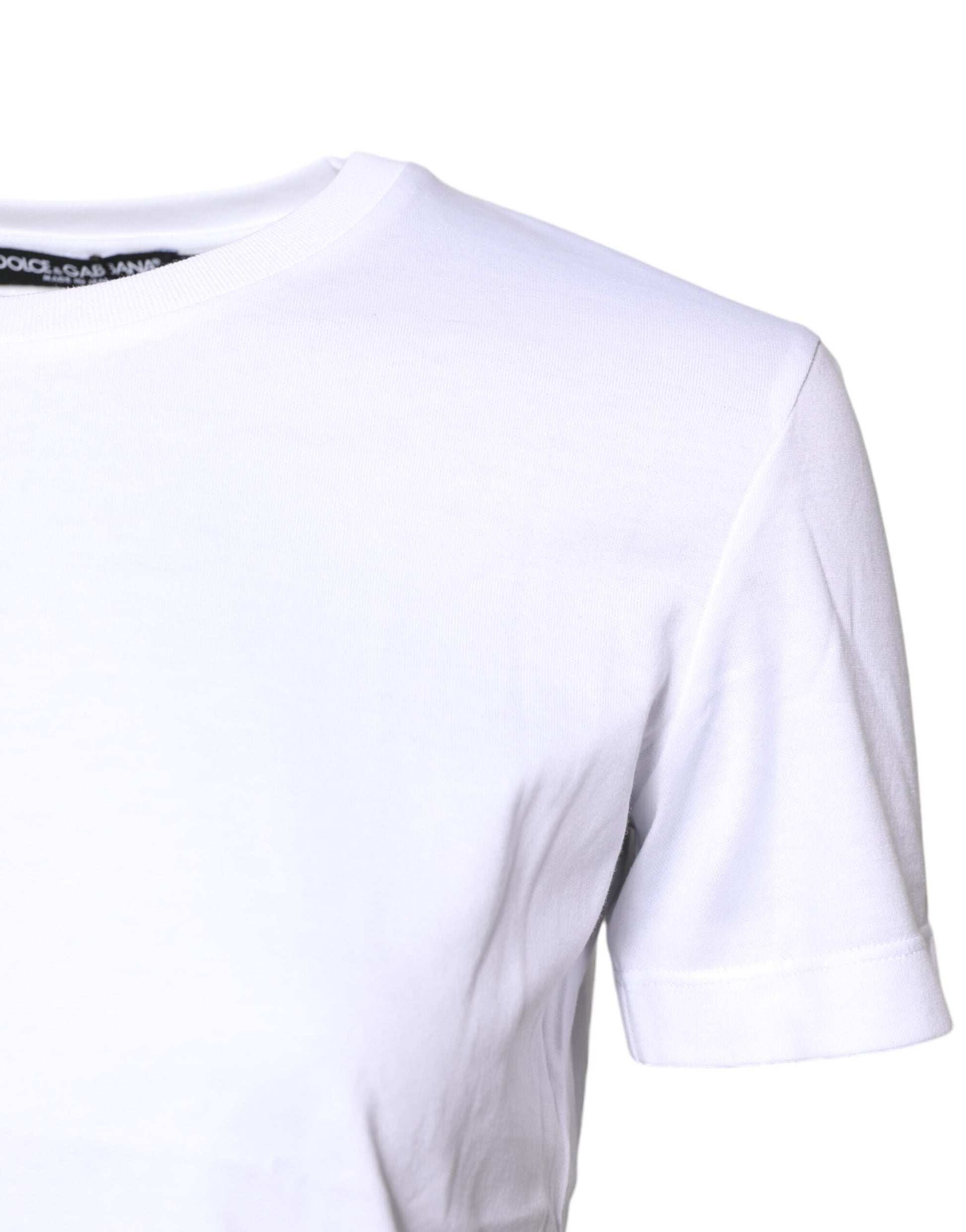 White short sleeved t-shirt on hanger