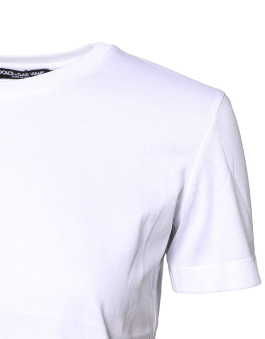 White short sleeved t-shirt on hanger