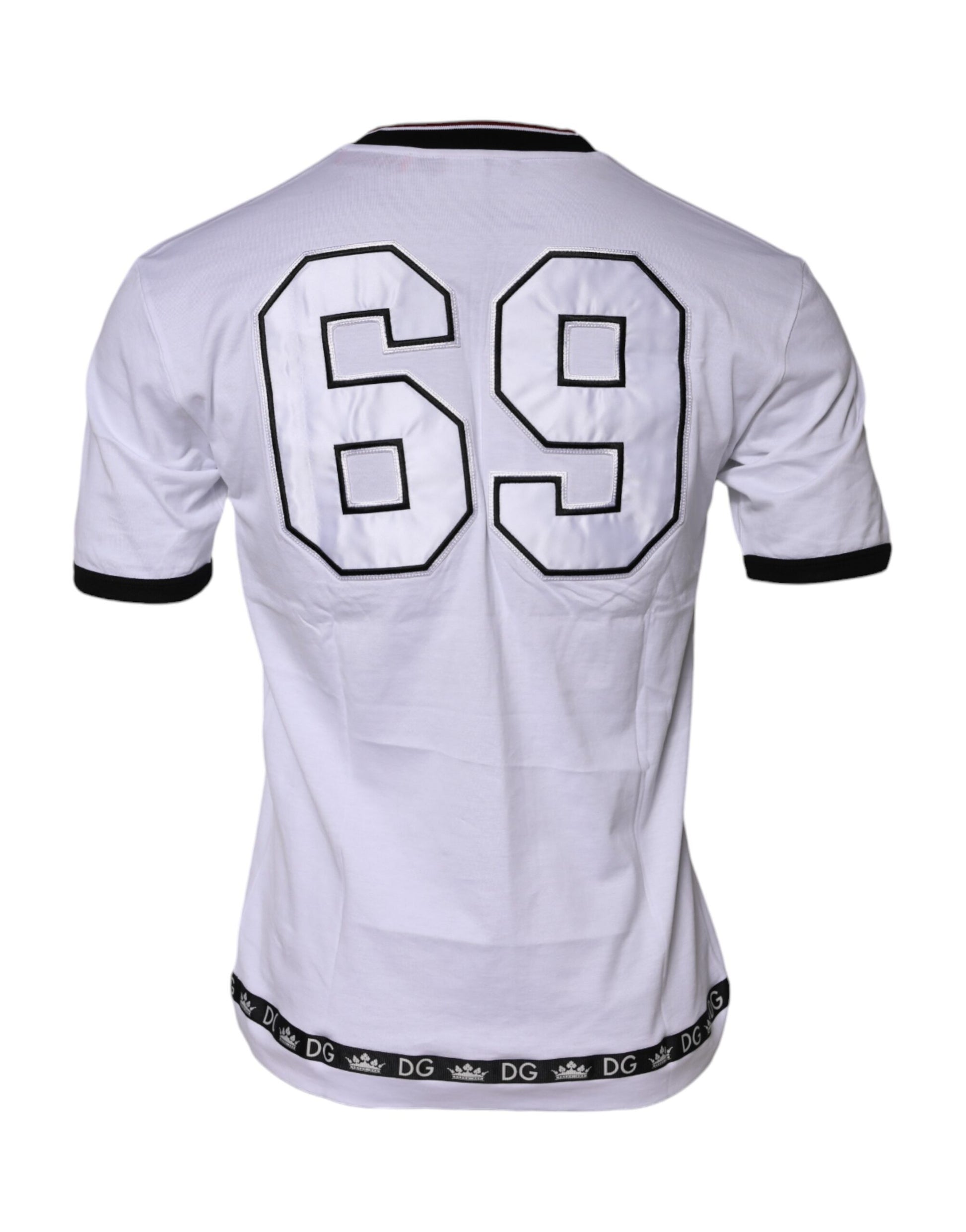 White jersey with black numbers on back