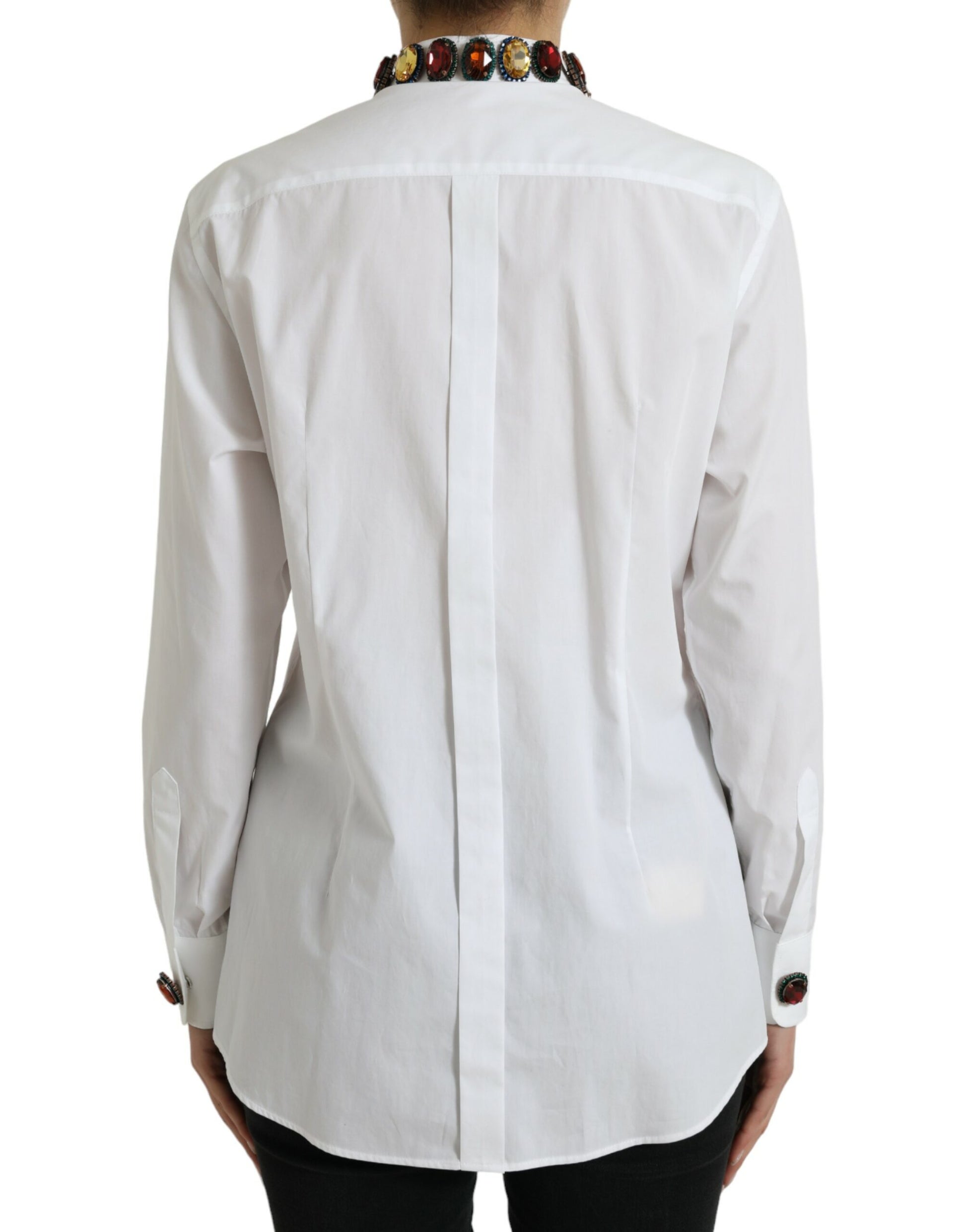 White long sleeve shirt with collar